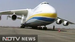 Antonov An225 Mriya Worlds largest plane lands in Hyderabad [upl. by Nohsed]