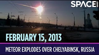 OTD in Space – February 15 Meteor Explodes Over Chelyabinsk Russia [upl. by Lune]