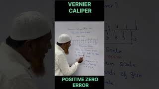 Positive Zero Error in Vernier Caliper shorts short jee physics [upl. by Ahsinar]