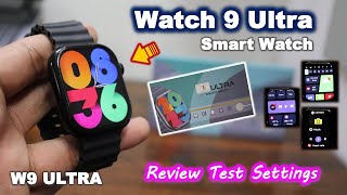 W9 Ultra  Watch 9 Ultra Smart Watch Review Test Setting  AI Games  Bt Calling  Wireless Charging [upl. by Bartram]