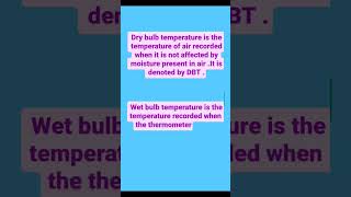 Dry amp Wet bulb temperatureshortsvideoeducationshortsfeedrefrigerationphysicstechtechnology [upl. by Infield209]