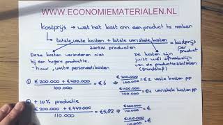 De kostprijs per product berekenen economiematerialen [upl. by Amethyst216]