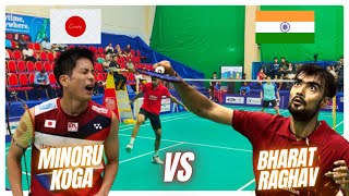 BHARAT RAGHAV🇮🇳 VS MINORU KOGA🇯🇵AL SHARIFBAHRAIN INTERNATIONAL BADMINTON CHALLENGE 2023 AT BKS [upl. by Nyladnewg997]