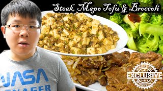 How Chinese Chef Cooks Mapo Tofu PanFried Steak amp StirFried Broccoli [upl. by Sunil655]