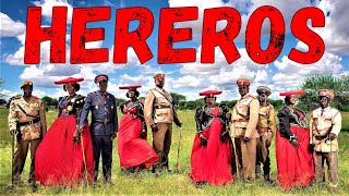 Herero children scouts marching Windhoek Ae Gams Arts Festival in Namibia [upl. by Nelo]