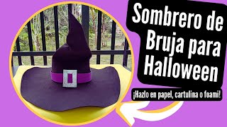 Como hacer un Sombrero de Bruja para Halloween diy halloween disfrazhalloween [upl. by Dagney]