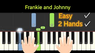 Frankie and Johnny  piano tutorial easy two hands [upl. by Ttimme]