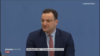 Pressekonferenz des Bundesgesundheitsministeriums zur Ausbreitung des Coronavirus [upl. by Tillio]