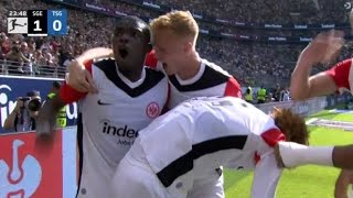 Hugo Ekitike Goal Eintracht Frankfurt vs Hoffenheim 10 Goals and Extended Highlights [upl. by Nautna]