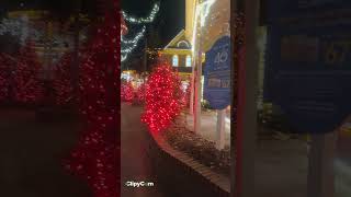 A brief walk around Dollywood looking at Christmas lights [upl. by Nnaynaffit]