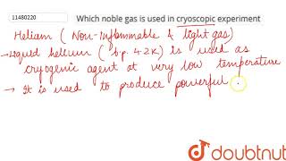 Used in cryoscopic experiment [upl. by Pepe]