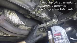 BMW E46 Wymiana oleju w manualnej skrzyni biegów [upl. by Ahsaetal]