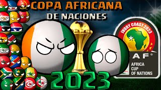 ASÍ fue la COPA AFRICANA DE NACIONES COSTA DE MARFIL 2023 countryballs [upl. by Yunick]