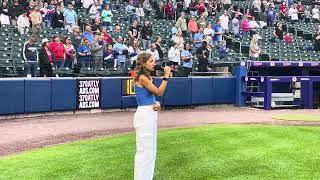 National Anthem  Bisons Game  Maddie [upl. by Notsew]