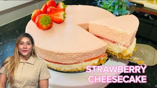 NoBake Strawberry Cheesecake  How to make Strawberry purée [upl. by Faruq903]