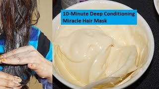 10Minute Miracle Hair Mask for Dry Damaged Rough amp Frizzy Hair [upl. by Refinnaej30]