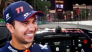 Checo Drives Las Vegas GP Track For The First Time  Oracle Virtual Laps [upl. by Apicella368]