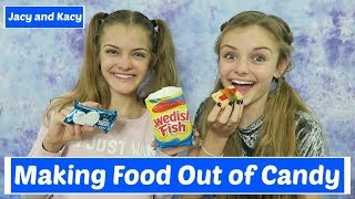 Making Food Out of Candy Challenge  Jacy and Kacy [upl. by Anir255]