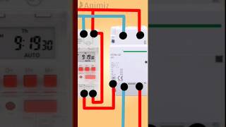 Cablage horloge digitale contacteur modulaire [upl. by Sontich611]