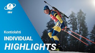 Biathlon World Cup 2223 Kontiolahti Men Individual Highlights [upl. by Madaras966]