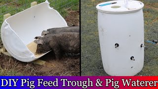 DIY Pig Trough and Pig Waterer [upl. by Sinai477]