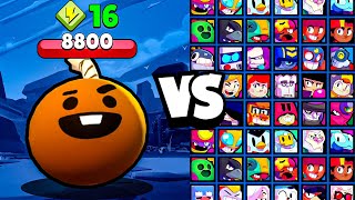 TICK SHOOKY HEAD vs ALL BRAWLERS With 16 POWERUPs  Brawl Stars [upl. by Vogeley]