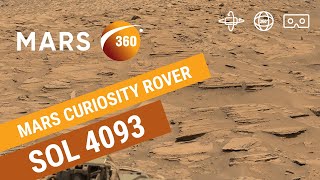 Mars 360 NASAs Mars Curiosity Rover  Sol 4093 360video 8K [upl. by Ahsuas]