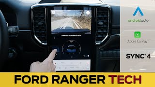 Sync4 Media Screen in the Ford Ranger 2024  CarPlay Android Auto Nav and More [upl. by Giliane]