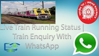 How to check live train running status using WhatsApp in Hindi  Live Train Enquiry by whatsapp [upl. by Leifer]