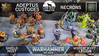 TurnierlistenTest CUSTODES vs NECRONS  WH40K Battlereport 064 GERDE [upl. by Schroer]