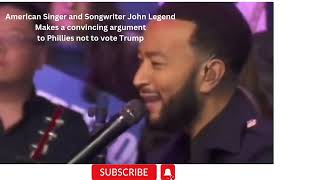 JOHN LEGEND MAKES CONVINCING ARGUMENT TO PHILLIES NOT TO REHIRE TRUMP vote politics fired [upl. by Garvey]