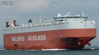 巨大船 TULANE 自動車船 Vehicles carrier WALLENIUS WILHELMSEN 関門海峡 2016JUL [upl. by Dedie91]