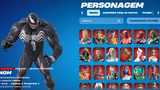 VENDO CONTA DE FORTNITE OG COM TODAS SKINS DO VENOM [upl. by Elraet75]