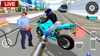 🔴LIVE ✅3D Driving Class Simulator Bullet Train Vs Motorbike Bike Driving Game  Android Gameplay [upl. by Verla896]