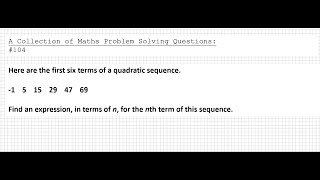 A Collection of Maths Problem Solving Questions104 Sequences [upl. by Mharg659]