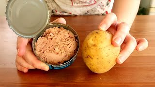 1€  1 Recette  Repas Rapide avec des Pommes de terre et du Thon Délicieux  💪🔝 13 [upl. by Augusto841]