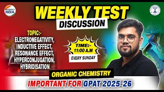 Organic Chemistry  Weekly Test Discussion  Important For GPAT 202526 gpat gpat2025 pharmacist [upl. by Alyacim942]