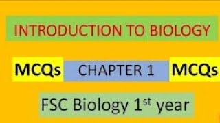 110 MCQs of Chapter no01 Biology Class 11 for all Punjab Board  Biology Class 11  MCQs Series [upl. by Ecyle505]