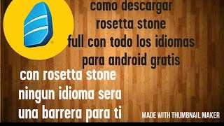 como descargar rosetta stone full gratis [upl. by Kerril466]