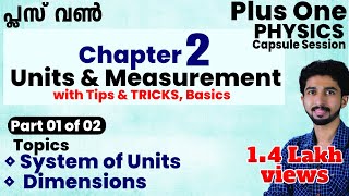 Chapter 2 Units and Measurement with basics  Plus One Physics  Part 1 System of Units amp Dimension [upl. by Ailahs]