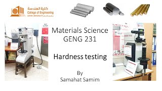 Hardness Test  Materials Science [upl. by Eneiluj]