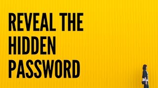 How to Reveal the Hidden Password on the Login Page [upl. by Harden]