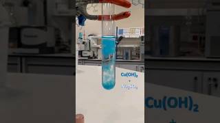 NaOH and CuSO4 reaction🧪🔎 science chemistry chemicals keşfet itzy knowledge [upl. by Marten]