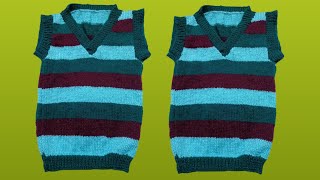 23 How To Make A V Neck Baby Sweater Step By Step in Hindi Sweater For One Year Baby BoyGirl [upl. by Doretta]