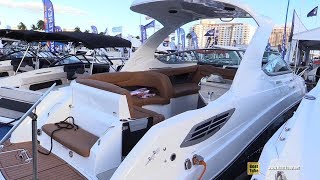 2019 Rinker 290 EX Motor Boat  Walkaround  2018 Fort Lauderdale Boat Show [upl. by Canfield]