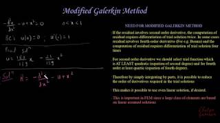 17 MODIFIED GALERKIN METHOD  the weak formulation method which is used in FEM [upl. by Enuahs]