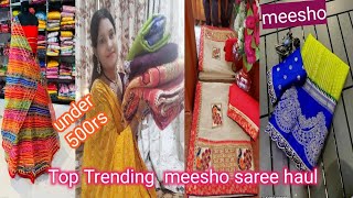 Huge❤meesho ❤saree haul449  Huge meesho partywedding special saree haulmeesho saree🥰 [upl. by Bodkin]