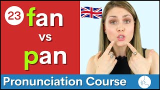 Practice Your English Pronunciation f vs p Sounds  Course 23 [upl. by Gnirps]