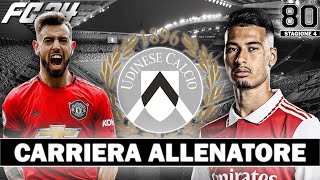 FC 24 CARRIERA ALLENATORE • EP 80 • LA NOTTE DELLE STELLE ESORDIO IN UCL UDINESE vs MAN UNITED😱😱 [upl. by Kerrin]