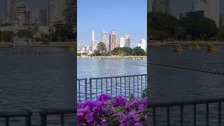 bangkok life park running travel sunset lumphinipark lake shortvideo youtubeshorts fyp [upl. by Hilario]